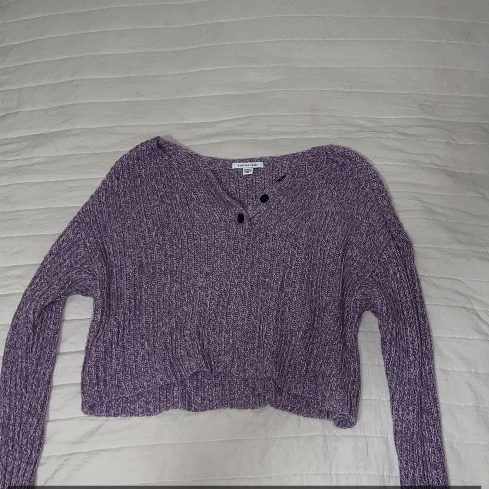 Hollister long sleeve crop sweater XS
